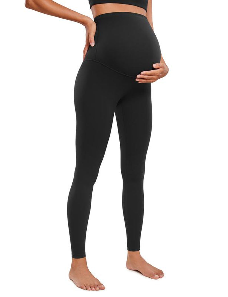 CRZ YOGA Womens Butterluxe Maternity Leggings over the Belly 28" - Workout Activewear Yoga Pregnancy Pants Buttery Soft