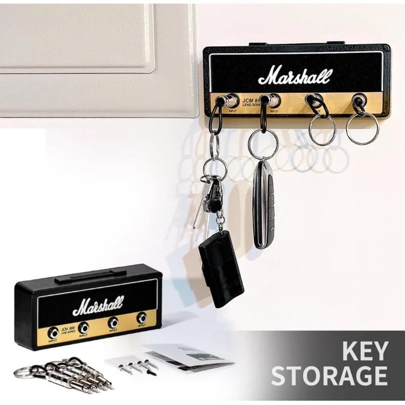 Marshall Jack Rack Key Holder | Standard Wall Mountable Key Rack Black | Decorative | Rock