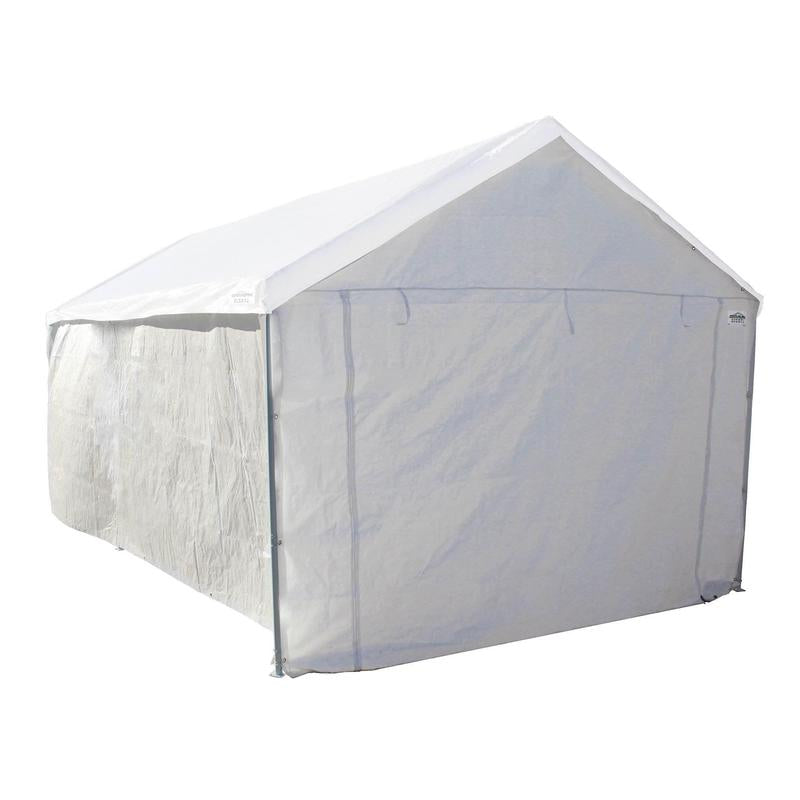 Caravan Canopy Domain Car Port Tent Sidewalls W/ Straps, White (Sidewalls Only)