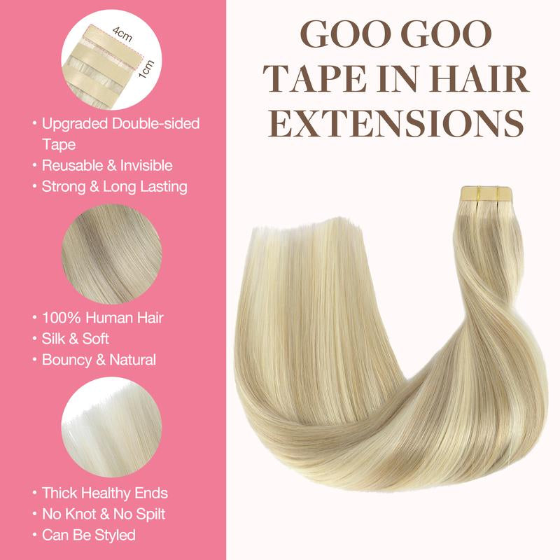 Tape in Human Hair Extensions Straight (50G,20Pcs/Pack)