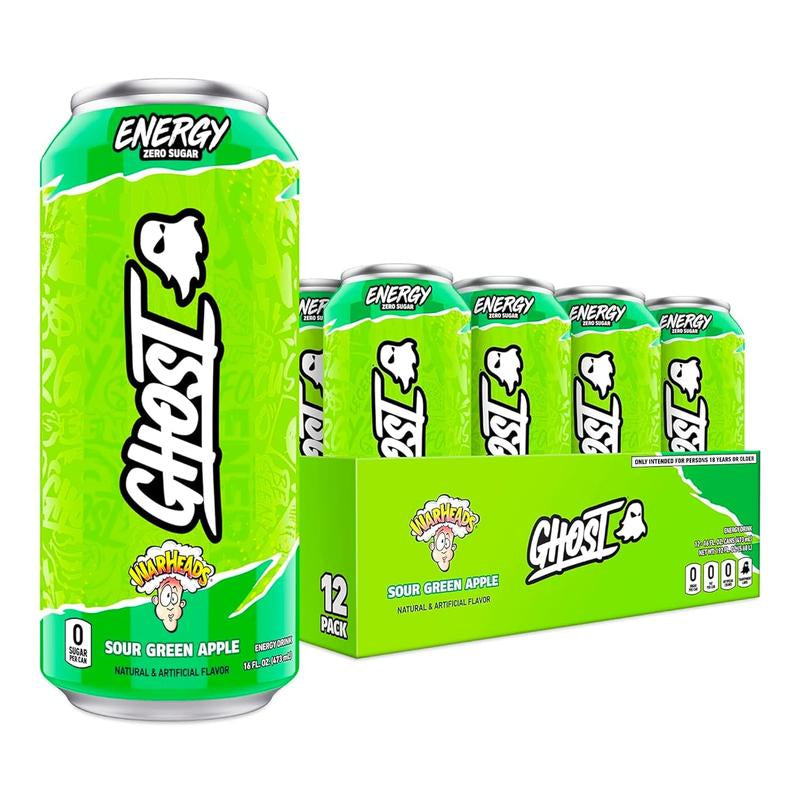 GHOST ENERGY DRINKS - 16Oz Cans - Energy & Focus & No Artificial Colors - 200Mg of Natural Caffeine, L-Carnitine & Taurine - Gluten-Free & Vegan