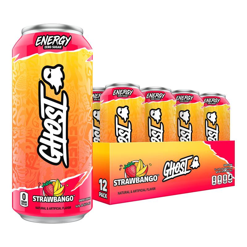 GHOST ENERGY DRINKS - 16Oz Cans - Energy & Focus & No Artificial Colors - 200Mg of Natural Caffeine, L-Carnitine & Taurine - Gluten-Free & Vegan