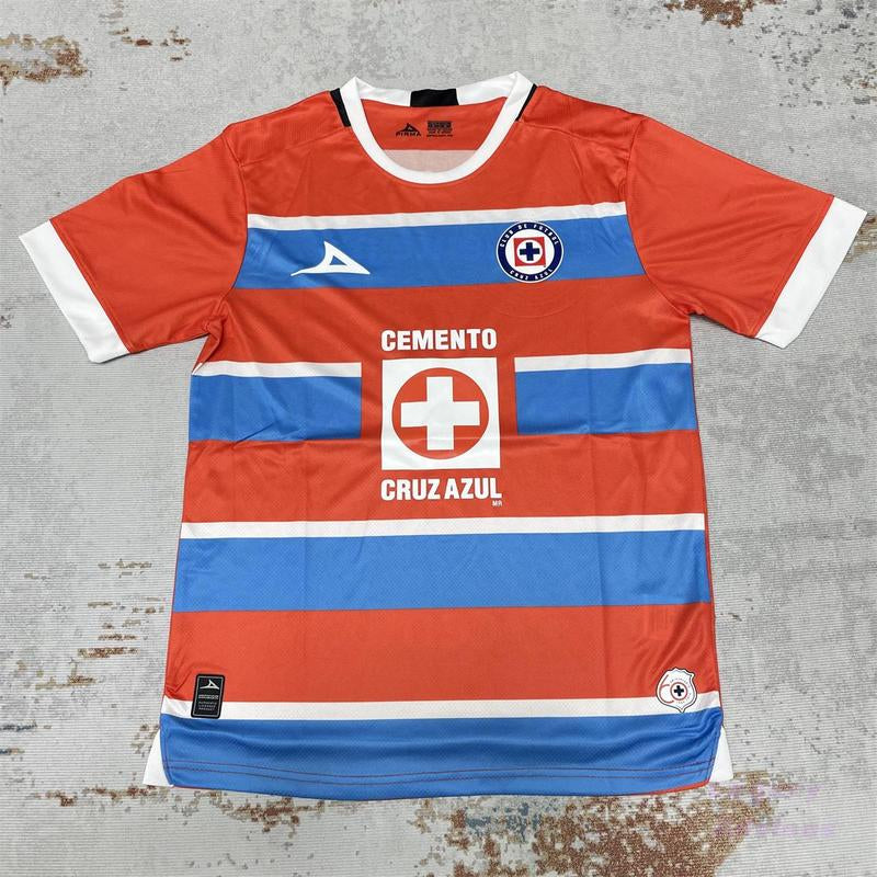 2425 MEXICO CRUZ AZUL 3Rd Away Short Sleeve Top Goalkeeper Soccer Jersey Quick Dry Fan Edition LIGA MX