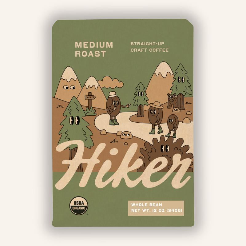 Medium Roast - 12Oz - Hiker Coffee - Mycotoxin (Mold) Free - USDA Organic - 3Rd Party Tested for Heavy Metals, Pesticides, and Mycotoxins