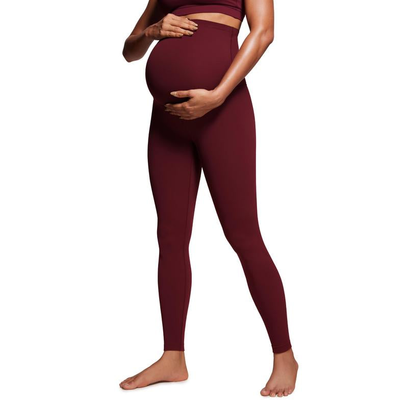 CRZ YOGA Womens Butterluxe Maternity Leggings over the Belly 28" - Workout Activewear Yoga Pregnancy Pants Buttery Soft