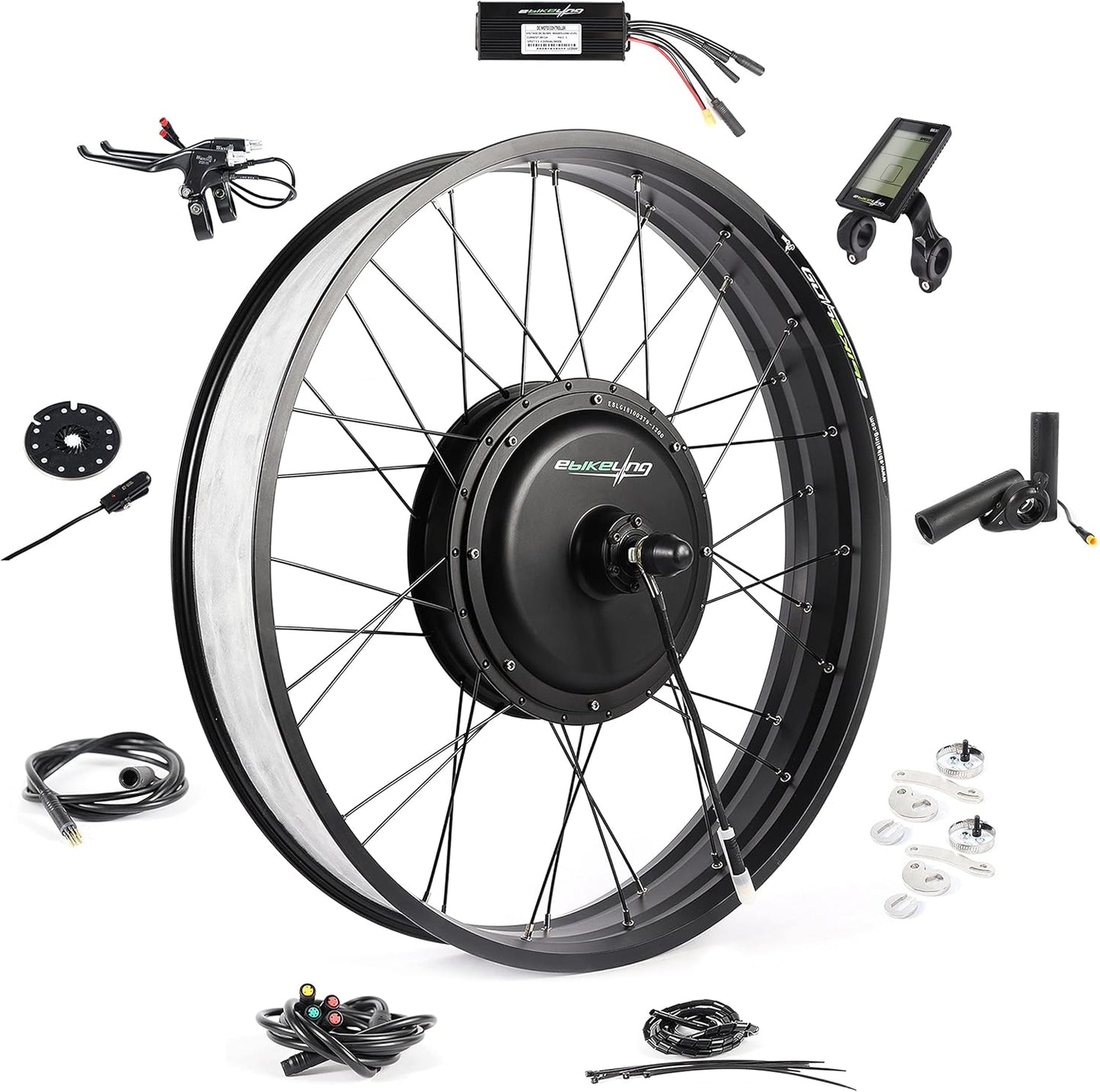 Ebike Conversion Kit 48V 1500W 1200W Front or Rear 26" Fat Electric Bike Conversion Kit, Add on Electric Bike Kit, Durable Waterproof Design for High Performance, Easy Install