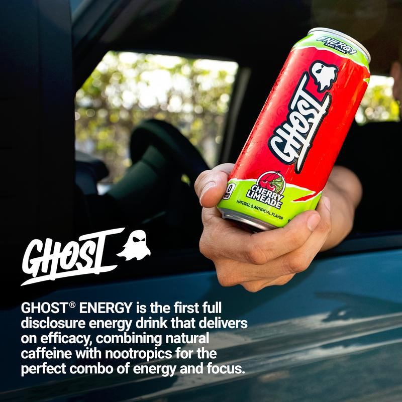 GHOST ENERGY DRINKS - 16Oz Cans - Energy & Focus & No Artificial Colors - 200Mg of Natural Caffeine, L-Carnitine & Taurine - Gluten-Free & Vegan