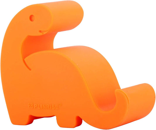 Plinrise Animal Desk Phone Stand, Update Dinosaur Silicone Office Phone Holder, Creative Phone Tablet Stand Mounts, Size:1.3" X 3.0" X 2.7" (Orange)