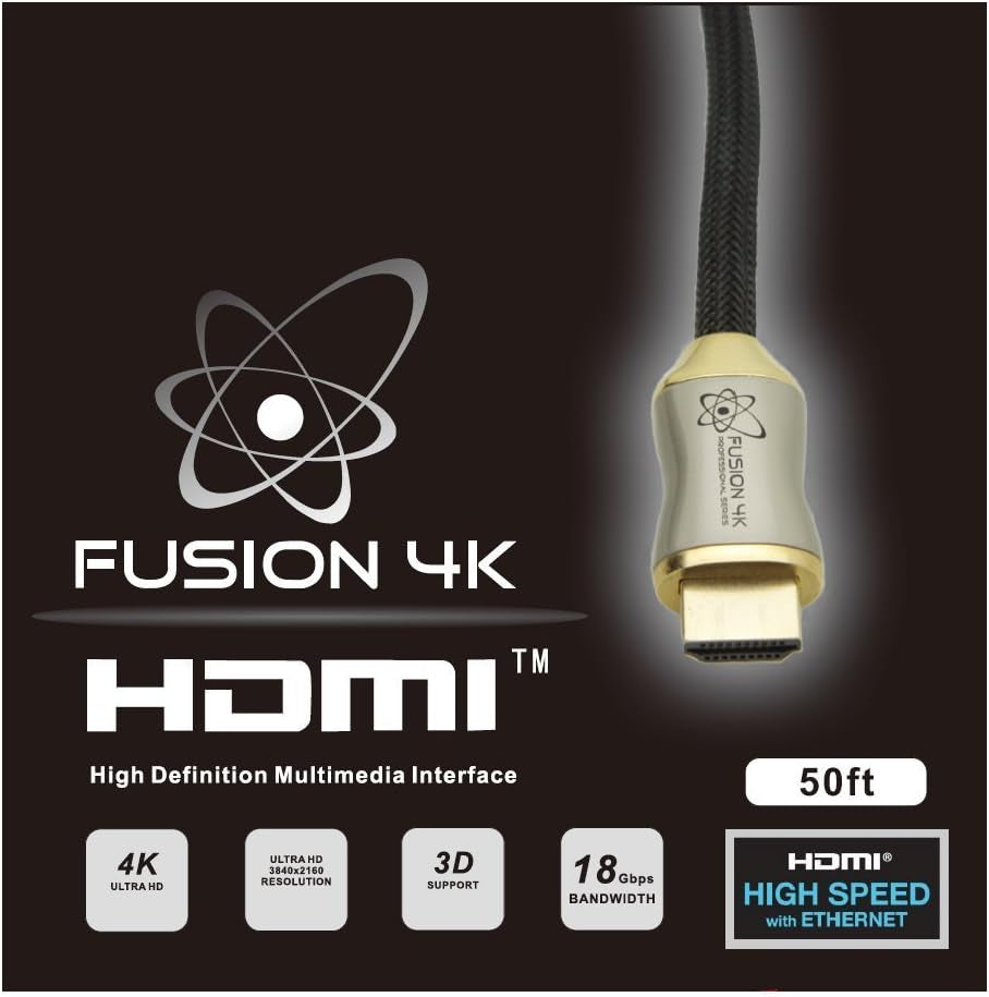 High Speed 4K HDMI Cable (4K @ 60Hz) - Professional Series (50 Feet) CL3 Rated