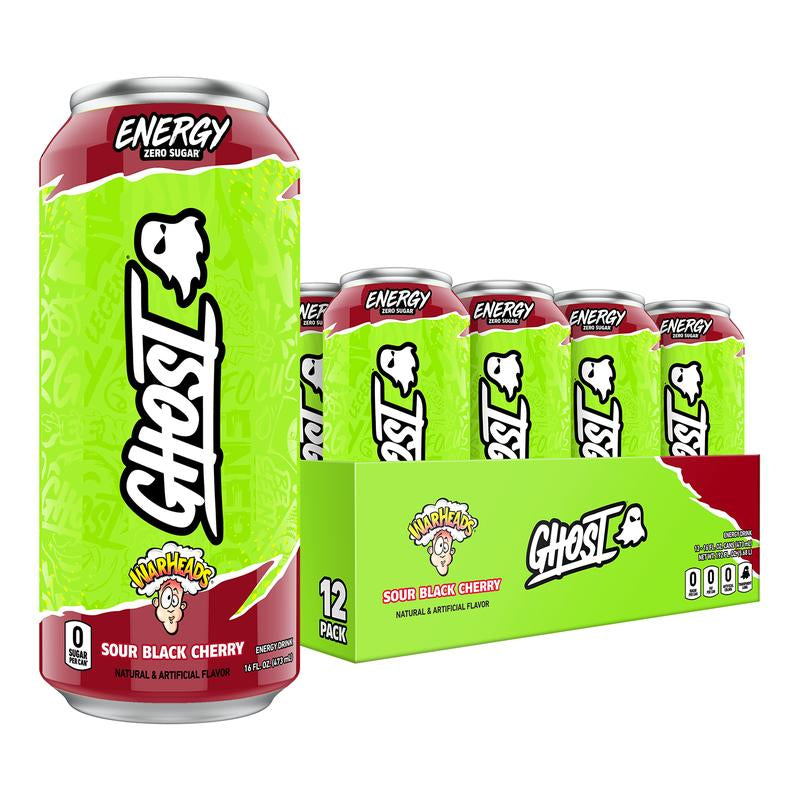 GHOST ENERGY DRINKS - 16Oz Cans - Energy & Focus & No Artificial Colors - 200Mg of Natural Caffeine, L-Carnitine & Taurine - Gluten-Free & Vegan